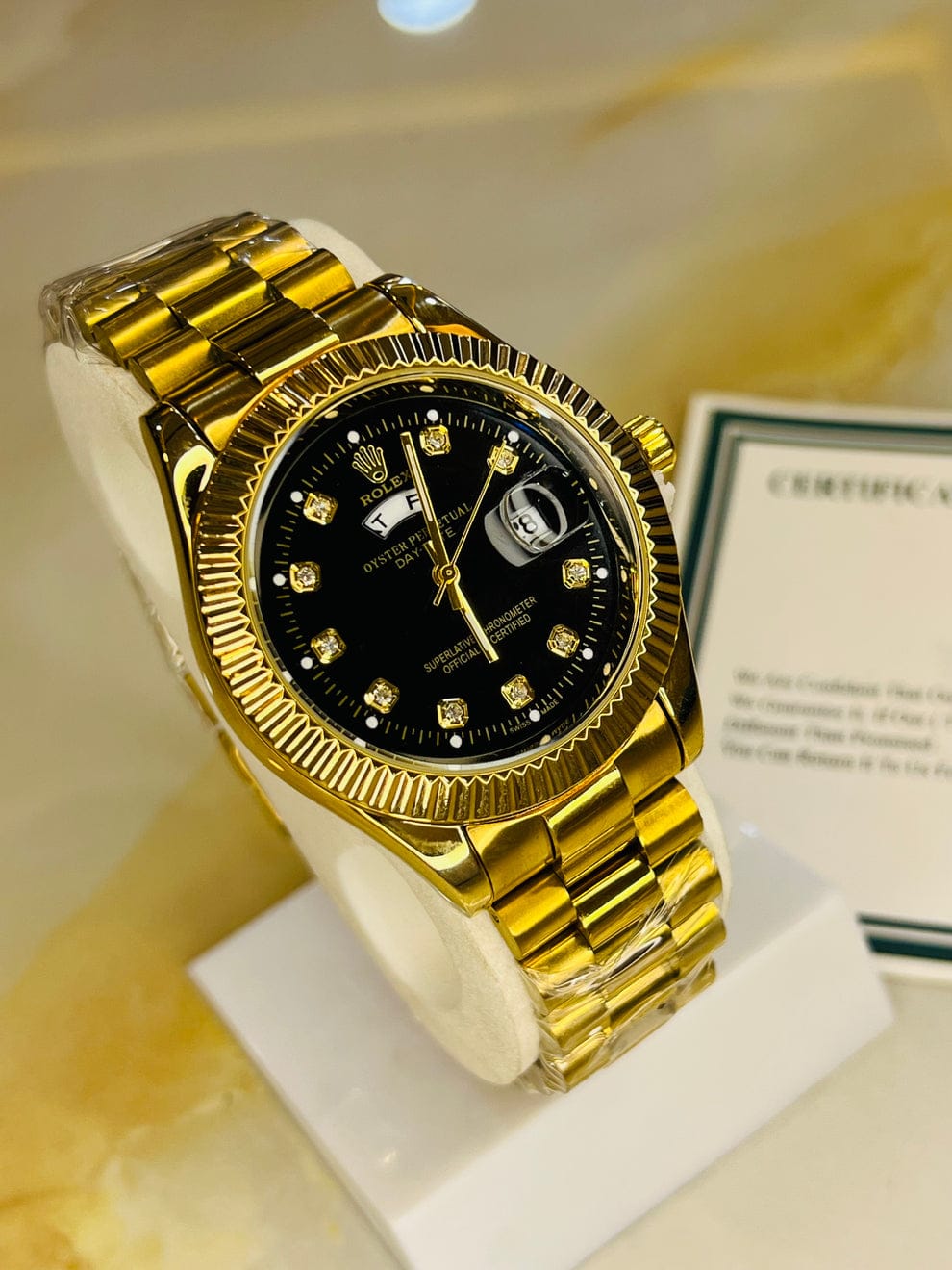 ROLEX Premium Day Date All Gold Dial Watch