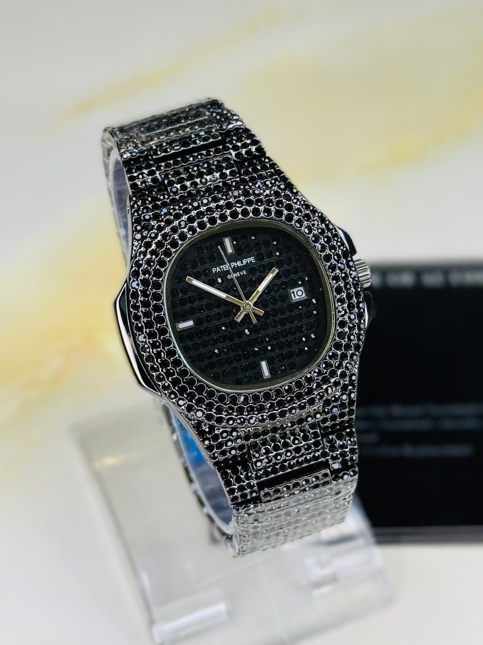 PATEK PHILIPPE BLACK STONE WATCH.