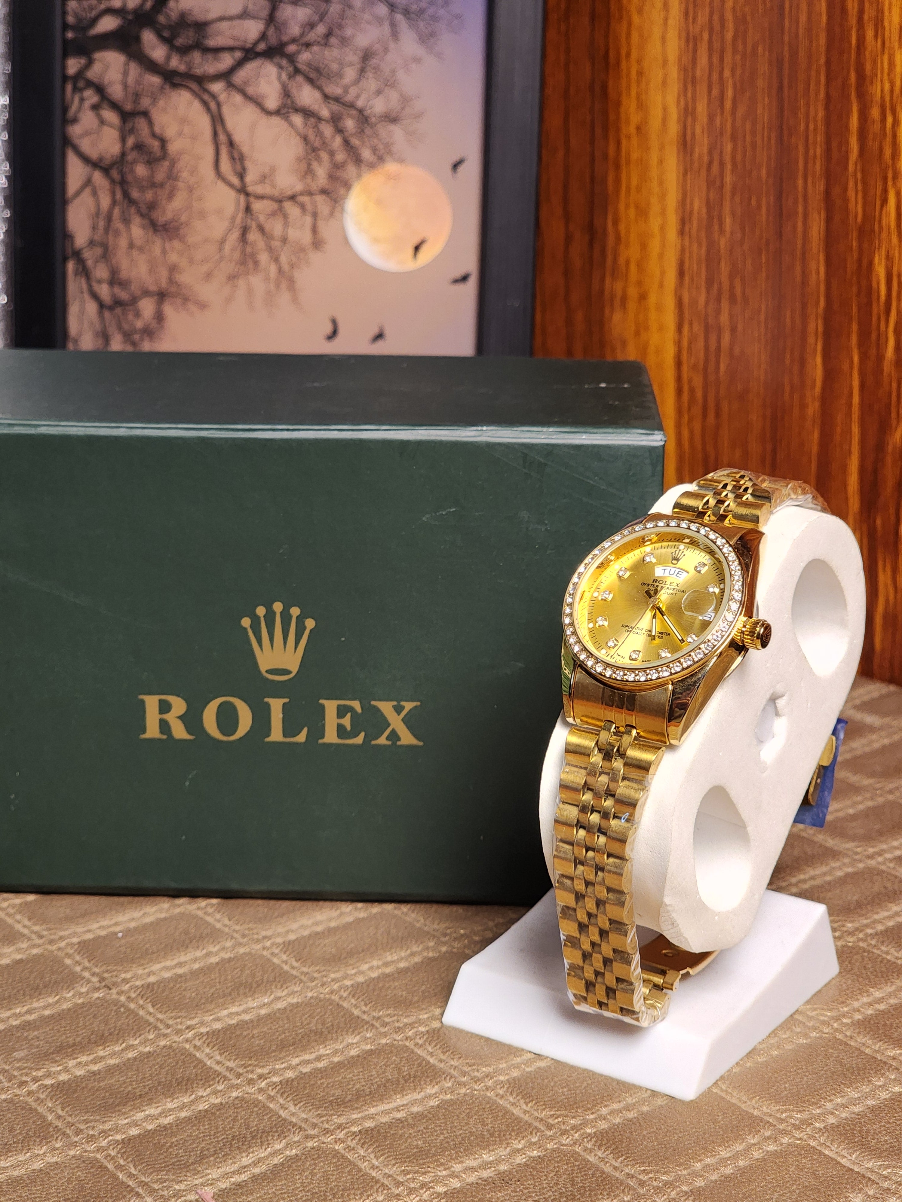 ROLEX DIAMOND DIAL WATCH FOR WOMEN
