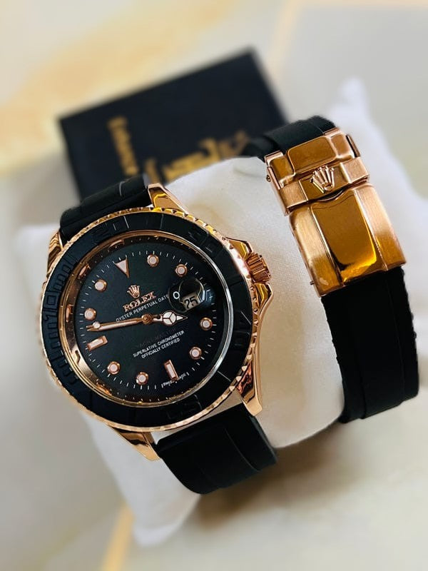 ROLEX DAYTONA SILICONE STRAP WATCH ⌚️