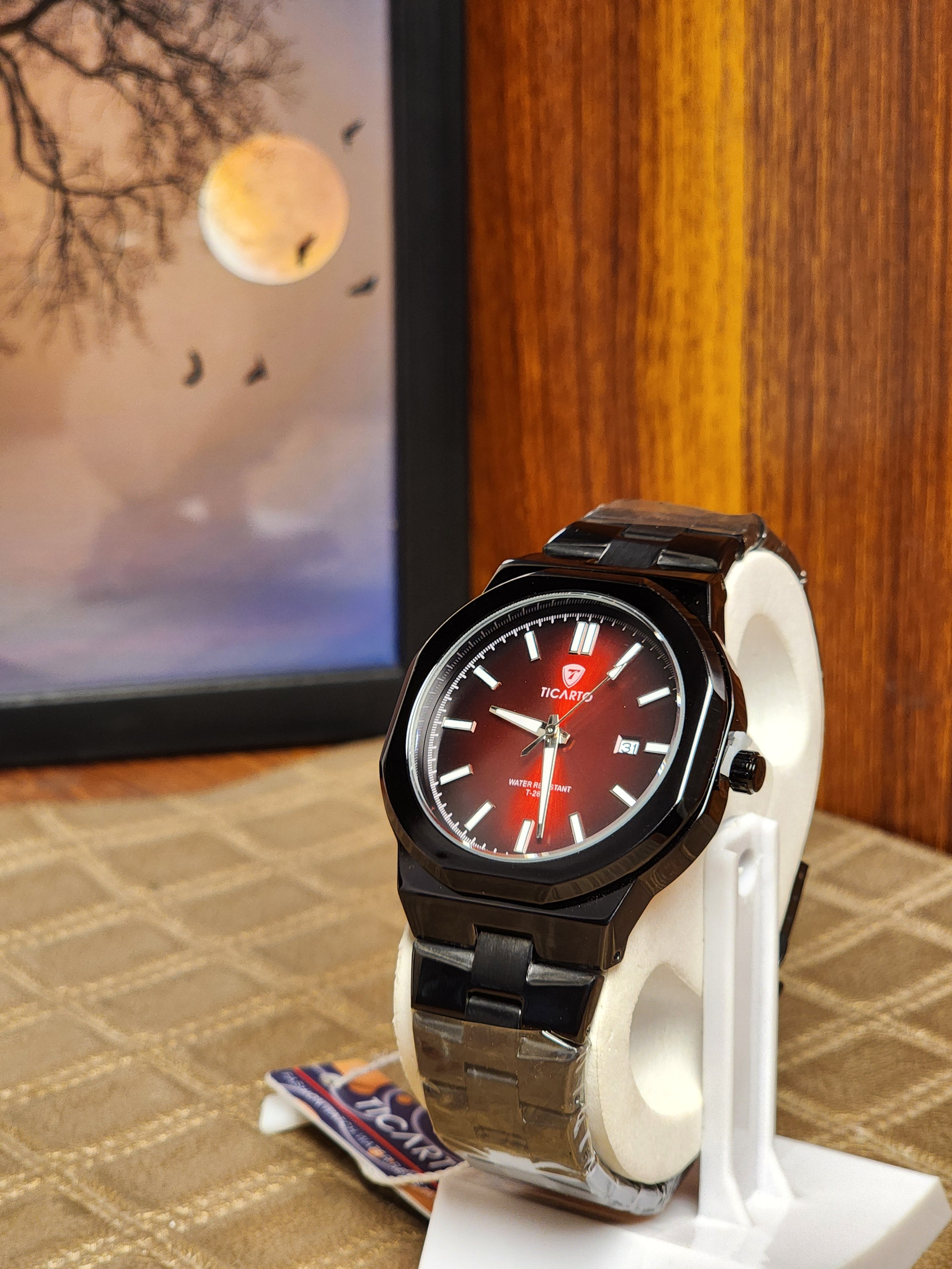TICARTO WATER RESISTANT T2835 MODEL WITH DATE DISPLAY PRIMIUM WATCH ⌚️ FOR MEN 👌