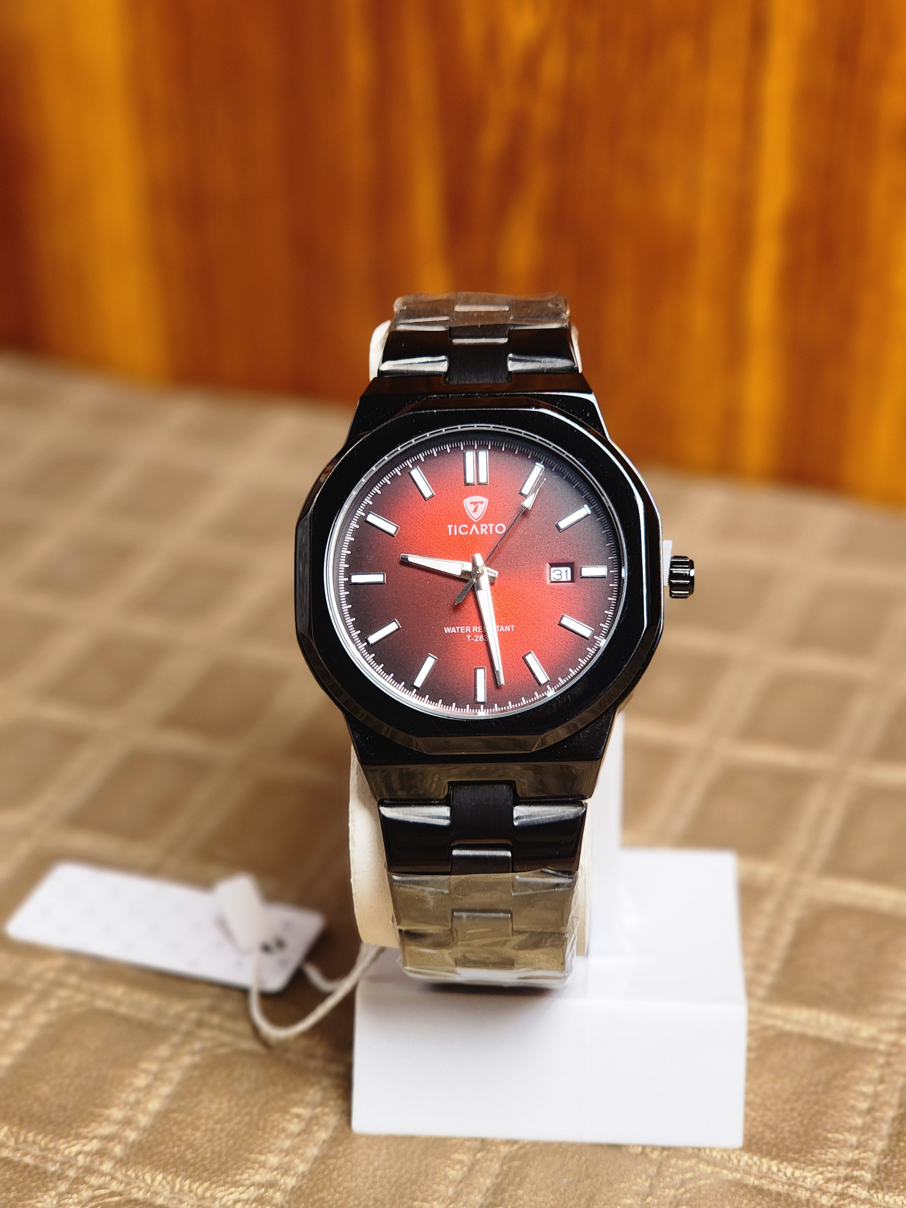 TICARTO WATER RESISTANT T2835 MODEL WITH DATE DISPLAY PRIMIUM WATCH ⌚️ FOR MEN 👌